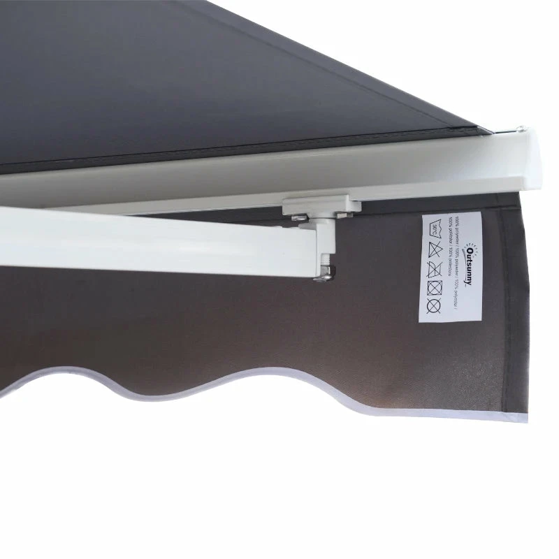 Outsunny Wall Mounted Sun Shade 2.95 X 2.5m - Grey 11 Outsunny Wall Mounted Sun Shade 2.95 X 2.5m - Grey - Image 9