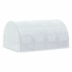 Outsunny Greenhouse Polytunnel 4x3x2m - White -OUTSUNNY Shop HOjdaa17f010117bb jpg
