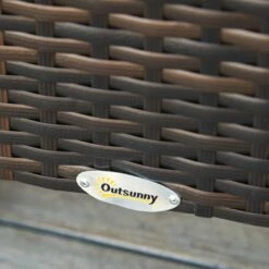 Outsunny Rattan Side Table Set- Brown -OUTSUNNY Shop Hfjd4d17eecc2a1c7