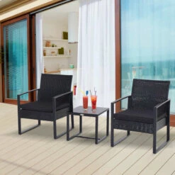 Outsunny Rattan Bistro Set - Black -OUTSUNNY Shop Ij390f17eecc2a2c3 jpg