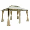 Outsunny Metal Gazebo 4m X 3(m) Beige 1 Outsunny Metal Gazebo 4m X 3(m) Beige -OUTSUNNY Shop IkF98a1837907463f