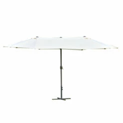 Oasis 4.6 M Double Sided Umbrella Parasol - White