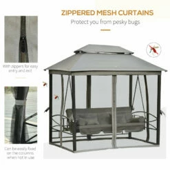 Outsunny Gazebo Swing Seat - Grey 22 Outsunny Gazebo Swing Seat - Grey -OUTSUNNY Shop IoKebc17dc57953c5 jpg