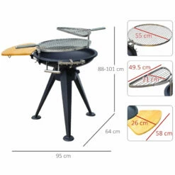 Outsunny Outdoor BBQ With Double Grill And Cutting Board -OUTSUNNY Shop J53a12181196f9d03 jpg