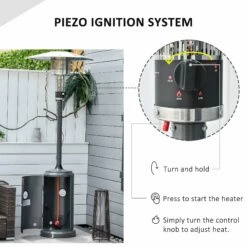 Outsunny 12.5KW Outdoor Gas Patio Heater Standing Propane Heater -OUTSUNNY Shop Jqsb1017edc655481