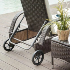 Outsunny Rattan Lounger Set With Side Table - Brown -OUTSUNNY Shop KCP3d617eecc29e8c jpg