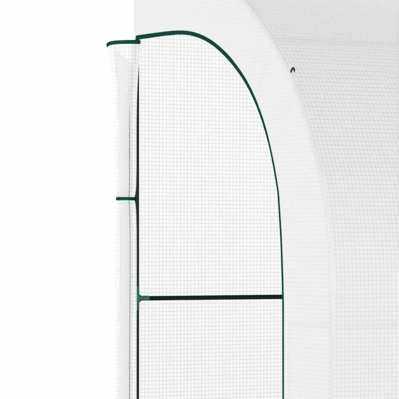 Outsunny Lean To Greenhouse 300 X 150 X 213 Cm - White 10 Outsunny Lean To Greenhouse 300 X 150 X 213 Cm - White - Image 8