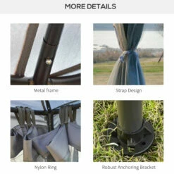 Outsunny Gazebo 3m X 3m Grey -OUTSUNNY Shop LFa92417dc3af8a64 jpg