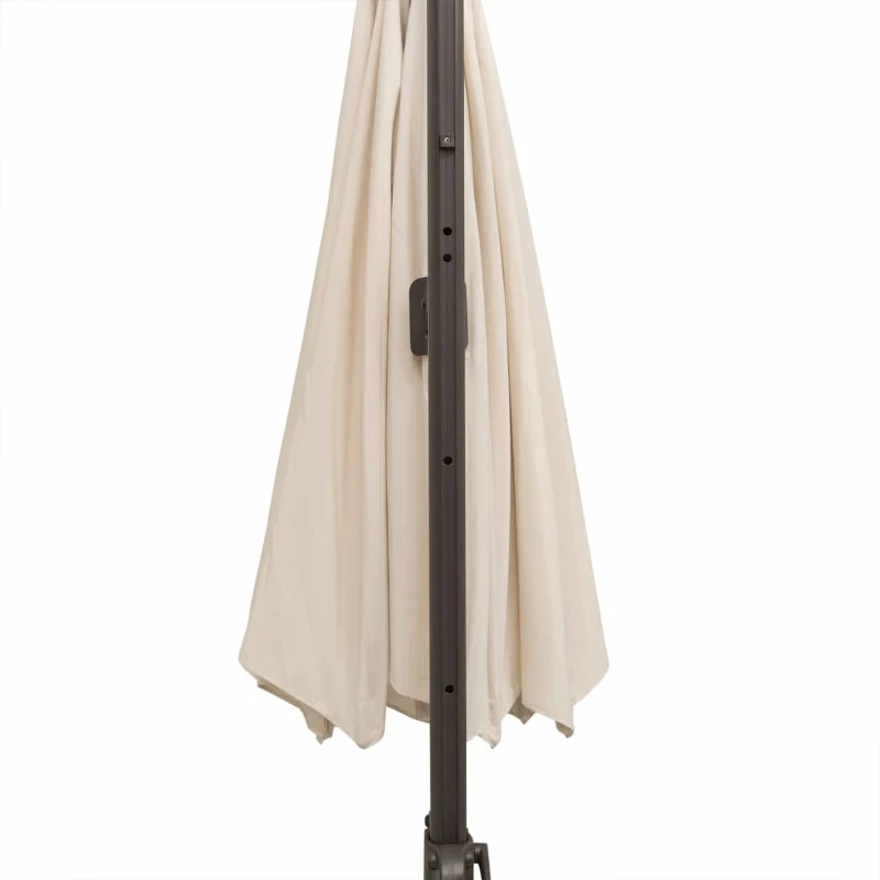 Outsunny Cantilever Parasol 3m - Beige 10 Outsunny Cantilever Parasol 3m - Beige - Image 8