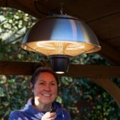 La Hacienda Heater - Hanging Mushroom Heater Silver -OUTSUNNY Shop La Hacienda Heater Hanging Mushroom Heater Silver 4958758 2