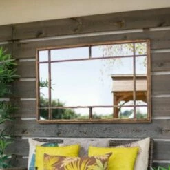 La Hacienda Mirror - Milano Gold Rectangle Mirror -OUTSUNNY Shop La Hacienda Mirror Milano Gold Rectangle Mirror 4958482 2