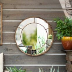 La Hacienda Mirror - Valencia Gold Round Mirror -OUTSUNNY Shop La Hacienda Mirror Valencia Gold Round Mirror 4958451 2