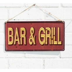 La Hacienda Wall Art - Bar & Grill Embossed Metal Sign 40x20 -OUTSUNNY Shop La Hacienda Wall Art Bar Grill Embossed Metal Sign 40x20 4958529 1