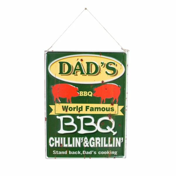 La Hacienda Wall Art - Dad's Bbq Embossed Metal Sign 30x40 3 La Hacienda Wall Art - Dad's Bbq Embossed Metal Sign 30x40