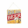 La Hacienda Wall Art - Ice Cold Beer Embossed Metal Sign 30x30 -OUTSUNNY Shop La Hacienda Wall Art Ice Cold Beer Embossed Metal Sign 30x30 4958406 2