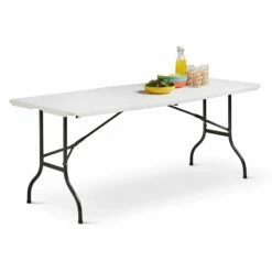 Silver & Stone Folding Camping Trestle Table 6ft 180 X 75 X 73cm - White -OUTSUNNY Shop MicrosoftTeams image 684