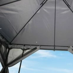 Silver & Stone Outdoor Winchester Premium Gazebo 3m X 3m - Grey -OUTSUNNY Shop MicrosoftTeams image 819