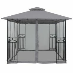 Silver & Stone Outdoor Winchester Premium Gazebo 3m X 3m - Grey -OUTSUNNY Shop MicrosoftTeams image 823