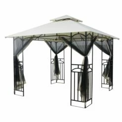 Silver & Stone Outdoor Winchester Premium Gazebo 3m X 3m - Beige -OUTSUNNY Shop MicrosoftTeams image 829