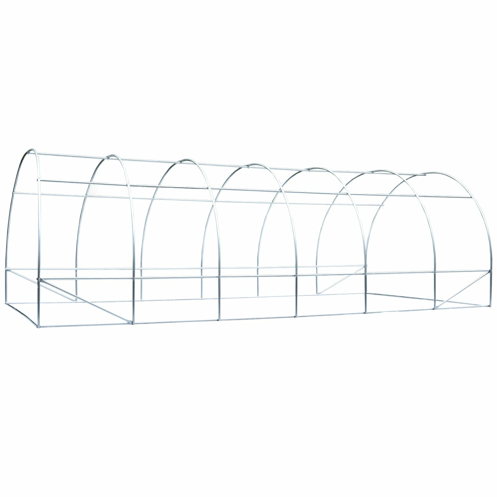 Outsunny Galvanised Steel Walk-in Greenhouse 6 X 3M Green 8 Outsunny Galvanised Steel Walk-in Greenhouse 6 X 3M Green - Image 6