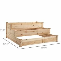 Outsunny Wooden Raised Bed 3-Tier Planter Kit Elevated Box Outdoor Stand -OUTSUNNY Shop Mpma1217ee2cefc66