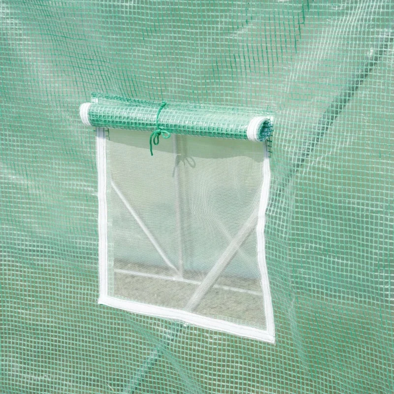 Outsunny Greenhouse Tunnel 6 X 3 M - Green 11 Outsunny Greenhouse Tunnel 6 X 3 M - Green - Image 9