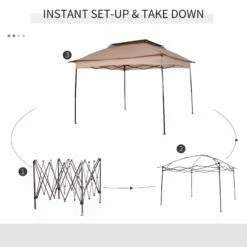 Outsunny 3 X 3(m) Pop Up Gazebo With Netting And Carry Bag, Party Tent Event Shelter For Garden, Patio - Khaki -OUTSUNNY Shop OSA56d17e906693ed ab8be2c2 053c 44d2 bd7b 4e7b78e7210c