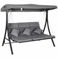 Outsunny 3 Seater Swing Bench - Grey -OUTSUNNY Shop OuCc8917dc3d431eb