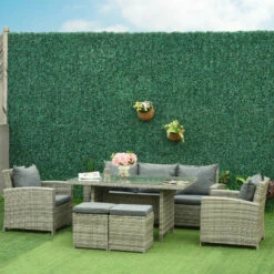 Outsunny Outdoor Rattan Sofa Dining Set 6 Piece - Light Grey -OUTSUNNY Shop Pgr6ff188b88b21ae jpg