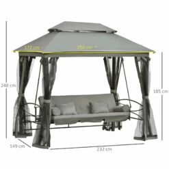 Outsunny Gazebo Swing Seat - Grey 19 Outsunny Gazebo Swing Seat - Grey -OUTSUNNY Shop PsHbc017dc57953c5 jpg