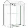 Outsunny Mini Greenhouse 100x80x150cm - White -OUTSUNNY Shop Pzk98a17f5cee16c7 jpg