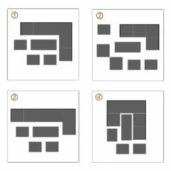 Outsunny 9-Seater Garden Rattan Furniture 10 Pcs Rattan Corner Dining Sofa Set, Grey/Dusty Blue Cushion -OUTSUNNY Shop Q9T75617eecc28a4b