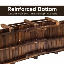 Outsunny 1.5M Wooden Garden Bridge Lawn Décor Stained Finish Arc Outdoor Pond Walkway W/ Railings Water Yard Decoration -OUTSUNNY Shop QJleef17dc2415c5f ba39ca33 16ac 490d 856b 57dbf409e44c