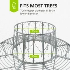 Outsunny Garden Tree Bench Seat - Silver -OUTSUNNY Shop QWCa8317dc2660028 1027533d bdb0 443d 9cf5 b06c41faff50