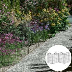 Outsunny Garden Decorative Fence Panels 44in X 12ft 11 Outsunny Garden Decorative Fence Panels 44in X 12ft -OUTSUNNY Shop QWO21417dc28a933d 24bd410b 4b93 4e74 a24c 35fd530914cb