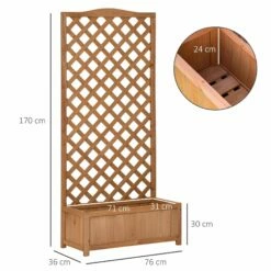 Outsunny Garden Wooden Planter Box With Trellis Lattice Flower Raised Bed 76x36x170cm 12 Outsunny Garden Wooden Planter Box With Trellis Lattice Flower Raised Bed 76x36x170cm -OUTSUNNY Shop QZpa1217ee2cf0f22 3219b158 693e 4c44 86ea 35dbf9770779