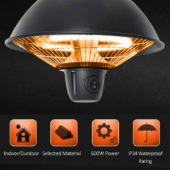 Outsunny Hanging Electric Outdoor Patio Heater 600W - Black -OUTSUNNY Shop Qcs88c1801b399fea jpg