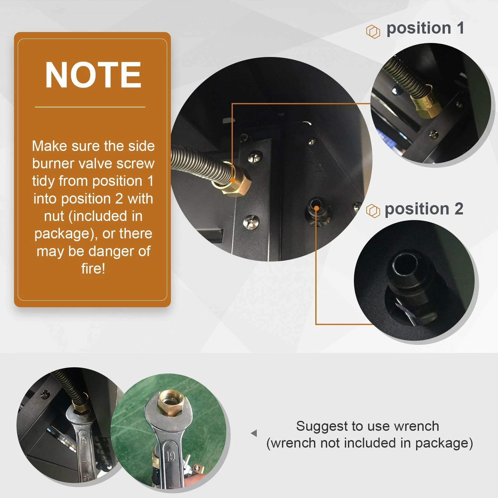 Outsunny 4+1 Gas Burner Grill BBQ Trolley Backyard Garden Smoker Side Burner Barbecue W/ Storage Side Table Wheels 11 Outsunny 4+1 Gas Burner Grill BBQ Trolley Backyard Garden Smoker Side Burner Barbecue W/ Storage Side Table Wheels - Image 9