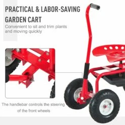 Outsunny Gardening Planting Rolling Cart Red -OUTSUNNY Shop Qxob1017ee2cefb48 cc25aebf be3c 4919 8092 1ba7510217e5