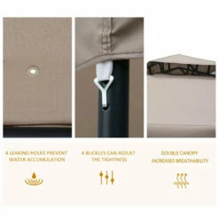 Outsunny Outdoor Gazebo 295L X 295W X 263Hcm-Taupe 19 Outsunny Outdoor Gazebo 295L X 295W X 263Hcm-Taupe -OUTSUNNY Shop RTkbdf17dc2c183b1 jpg