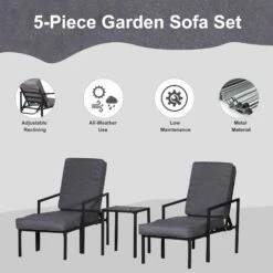 Outsunny Lounge Chair Set - -OUTSUNNY Shop RXda0917edc653244 89ecad1c 5d19 4161 b55c 18168a928444
