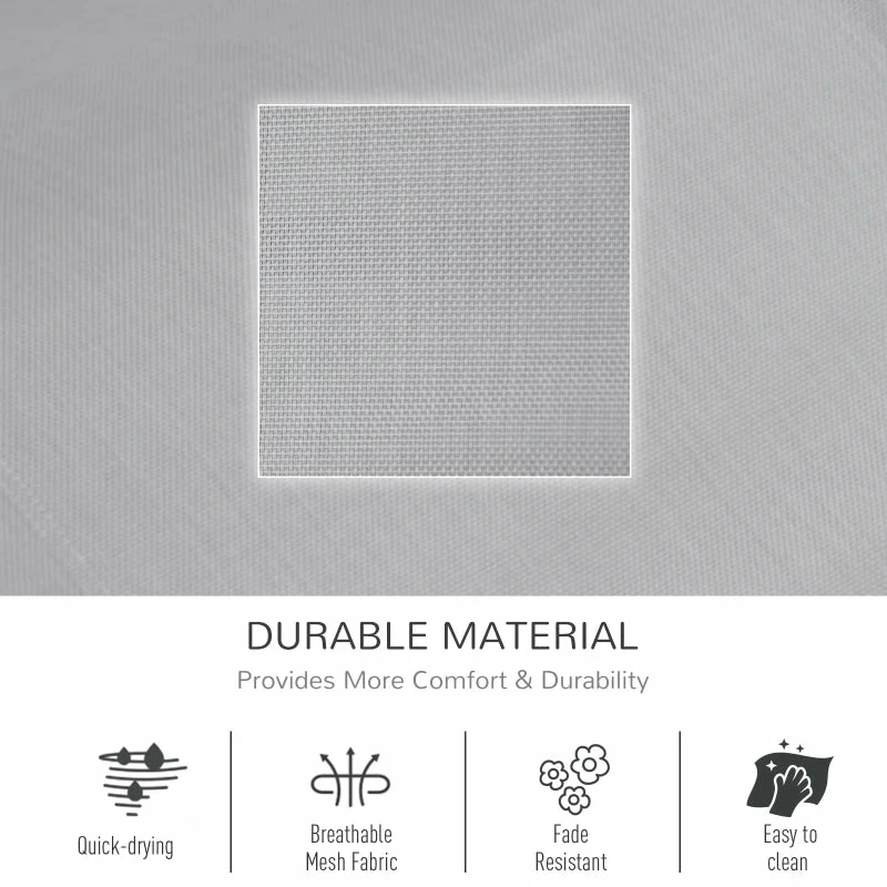 Outsunny Lounger Rocking Chair - Grey 7 Outsunny Lounger Rocking Chair - Grey - Image 5