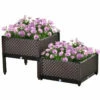 Outsunny 2-Piece Raised Garden Bed Planter Box Brown -OUTSUNNY Shop Sba98a1801c80aeb0