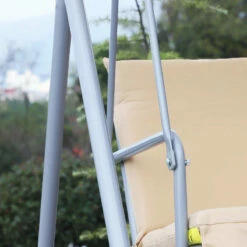 Outsunny Steel Garden Love Seat Swing Chair - Beige -OUTSUNNY Shop Smo01917dc253bf57 jpg