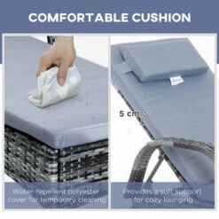 Outsunny Rattan Lounge Set With Side Table - Grey 20 Outsunny Rattan Lounge Set With Side Table - Grey -OUTSUNNY Shop SwX7561882cd9c105 jpg