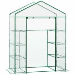Outsunny Mini Greenhouse With 4 Tier 143 L X 73W X 195H Cm