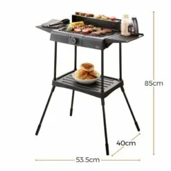 Tower Standing Electric BBQ Grill - Black -OUTSUNNY Shop T14049BMR 08