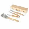 Tower 4 Piece BBQ Tools Set - Wood Storage Box 2 Tower 4 Piece BBQ Tools Set - Wood Storage Box -OUTSUNNY Shop T932005