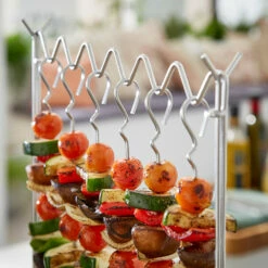 Tower BBQ Hanging Skewers With Stand 6 Piece 11 Tower BBQ Hanging Skewers With Stand 6 Piece -OUTSUNNY Shop T932012 03