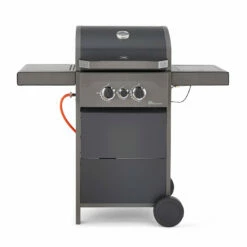 Tower Stealth 2000 Two Burner BBQ W/ Side Burner - Black